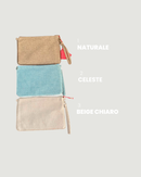 POCHETTE IN JUTA POMPON