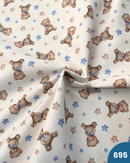 PIQUET DI COTONE - 695 ORSETTO STELLINE CELESTI