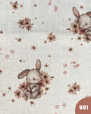 MUSSOLA DI COTONE - 591 CONIGLIETTA FIORELLINI