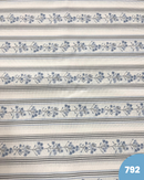 COTONE ARREDAMENTO - 792 FIORI CELESTI RIGHE