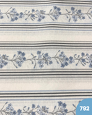COTONE ARREDAMENTO - 792 FIORI CELESTI RIGHE