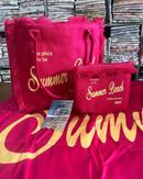 SET 3 PEZZI MARE - BORSA POCHETTE TELO