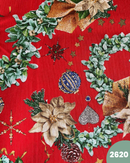 COTONE ARREDAMENTO - 2620 NATALE FONDO ROSSO