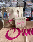 SET 3 PEZZI MARE - BORSA POCHETTE TELO