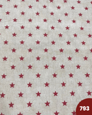 COTONE ARREDAMENTO - 793 STELLE ROSSE FONDO BEIGE