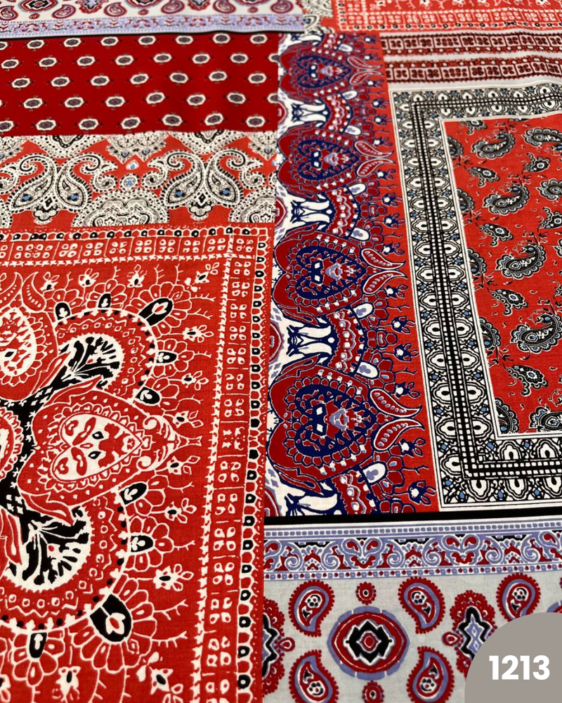 COTONE 100% - 1213 FANTASIA BANDANA ROSSA