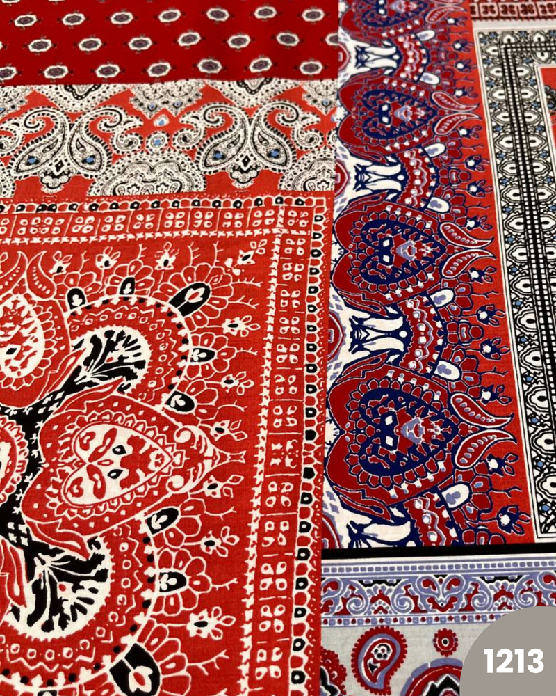 COTONE 100% - 1213 FANTASIA BANDANA ROSSA