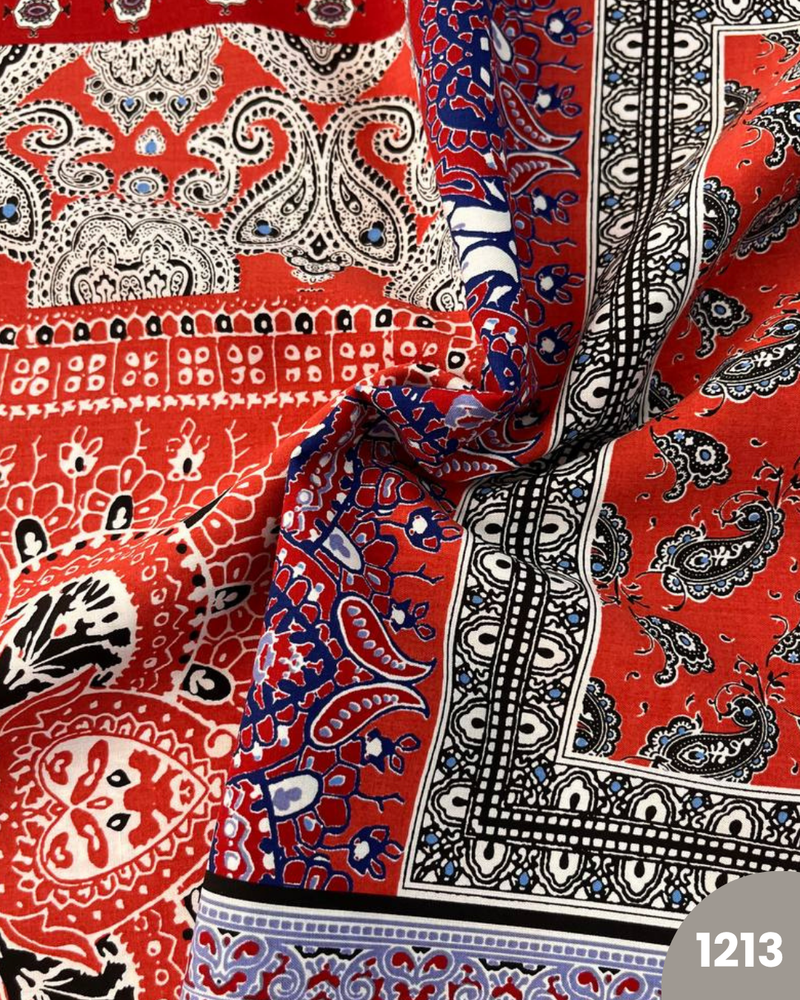 COTONE 100% - 1213 FANTASIA BANDANA ROSSA