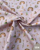 COTONE 100% - 1214 ARCOBALENO FONDO ROSA