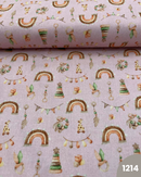 COTONE 100% - 1214 ARCOBALENO FONDO ROSA