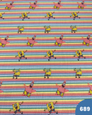 COTONE 100% - 689 SPONGEBOB E PATRICK FONDO RIGHE