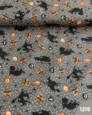 COTONE 100% - 1215 HALLOWEEN FONDO GRIGIO
