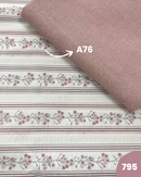 COTONE ARREDAMENTO - 795 FIORI ROSA RIGHE