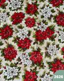 COTONE ARREDAMENTO - 2626 STELLE DI NATALE ROSSE E BIANCHE