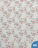 COTONE 100% - 401 FIORI COLOR PESCA E FOGLIOLINE LILLA