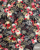 COTONE 100% - 1224 FIORI FONDO NERO