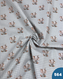 COTONE 100% - 564 ELEFANTINO FONDO QUADRETTINI VERDE ACQUA