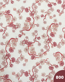 COTONE ARREDAMENTO A METRAGGIO  - 800 FIORI ROSSI