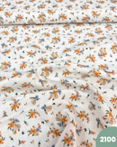 MUSSOLA DI COTONE - 2100 FIORELLINI ARANCIO