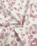 COTONE ARREDAMENTO A METRAGGIO  - 801 FIORI ROSA