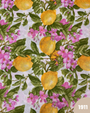 COTONE ARREDAMENTO - 1911 LIMONI FIORI ROSA