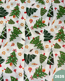 COTONE ARREDAMENTO - 2635 ALBERI FONDO BIANCO