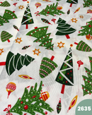 COTONE ARREDAMENTO - 2635 ALBERI FONDO BIANCO