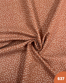 COTONE 100% - 637 POIS BIANCO FONDO RUGGINE