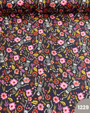 COTONE 100% - 1229 SCHELETRO E FIORI