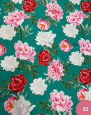 SATIN - 22 FIORE FONDO VERDE