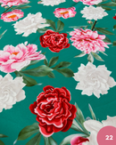 SATIN - 22 FIORE FONDO VERDE