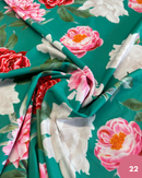 SATIN - 22 FIORE FONDO VERDE