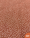 COTONE 100% - 637 POIS BIANCO FONDO RUGGINE