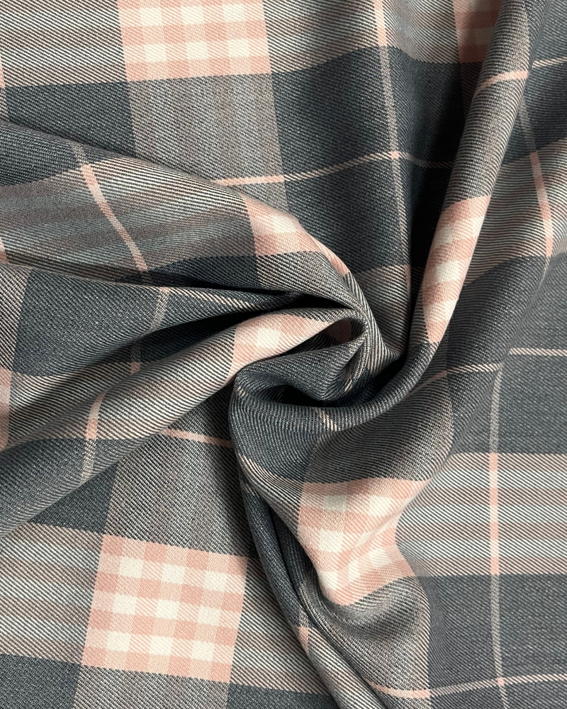 LANETTA SCOZZESE - 37 TARTAN GRIGIO/ROSA MEDIO