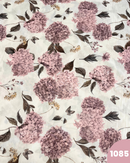 COTONE PERCALLE - 1085 FIORI ROSA ANTICO