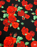 SATIN - 23 ROSE ROSSE FONDO NERO