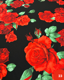 SATIN - 23 ROSE ROSSE FONDO NERO
