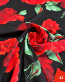 SATIN - 23 ROSE ROSSE FONDO NERO