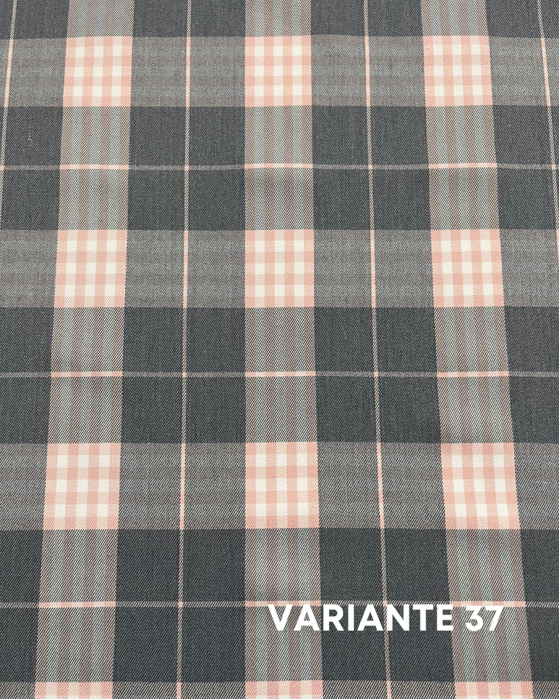 LANETTA SCOZZESE - 37 TARTAN GRIGIO/ROSA MEDIO