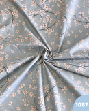 COTONE PERCALLE - 1087 FIORELLINI BIANCHI FONDO CELESTE