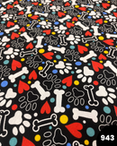 COTONE ARREDAMENTO - 943 OSSA E ZAMPE FONDO NERO