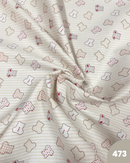 COTONE 100% - 473 ORSETTO SAGOMA RIGHE BEIGE