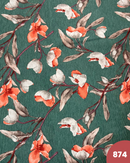 COTONE ARREDAMENTO - 874 FIORI FONDO VERDE