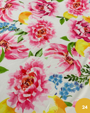 SATIN - 24 FIORI E LIMONI FONDO BIANCO