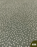 COTONE 100% - 638 POIS BIANCO FONDO VERDE SALVIA