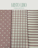 COORDINATO MISTO LINO - ROSA ANTICO