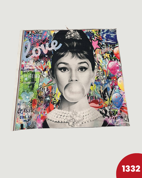 PANNELLO TESSUTO INDEFORMABILE - 1332 LOVE FONDO COLORATO