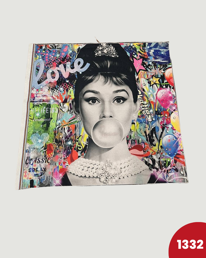 PANNELLO TESSUTO INDEFORMABILE - 1332 LOVE FONDO COLORATO