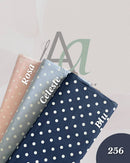 COTONE 100% - 256 POIS FONDO COLORATO 1CM - 3 VARIANTI