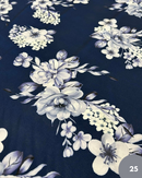 SATIN - 25 FIORE FONDO BLU